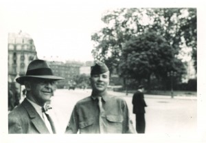  Symington with his grandfather, James W. Wadsworth, Jr., in Paris during WW II