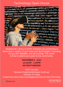 Technology Open House at Milne Library December 2 2017