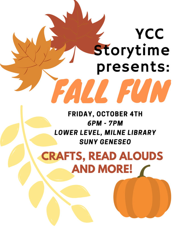 Fall Storytime event for children at Milne Library