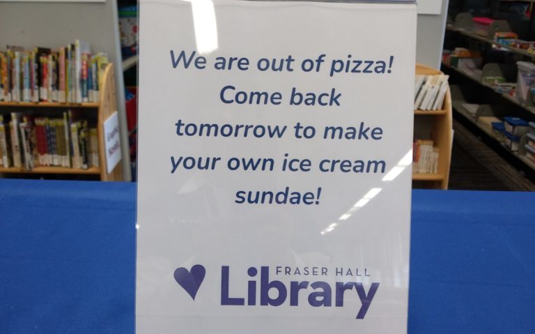 We ran out of pizza, but never fear, we have ice cream in store