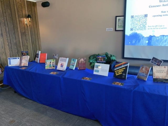 Authors' works on display at the Geneseo Authors Celebration