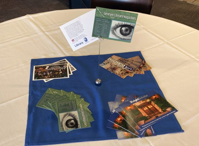 Postcards for KnightScholar, Geneseo Literary Magazines, and Geneseo Library exhibits