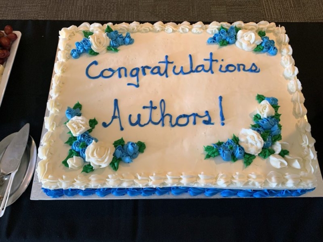 Geneseo Authors Celebration cake